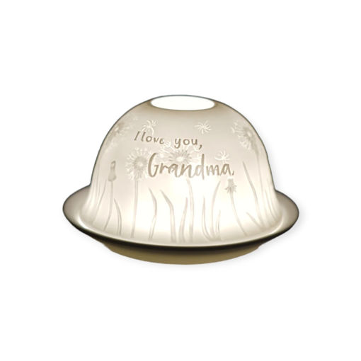Picture of CELLO TEALIGHT DOME - I LOVE YOU GRANDMA - FLOWERS